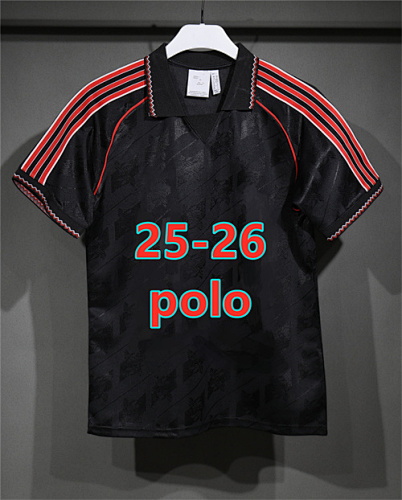 25-26 Manchester United Retro Polo Player Jersey S-2XL Polo