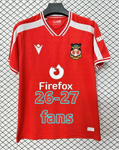 26-27 Wrexham Home Fans Version Jersey S-4XL