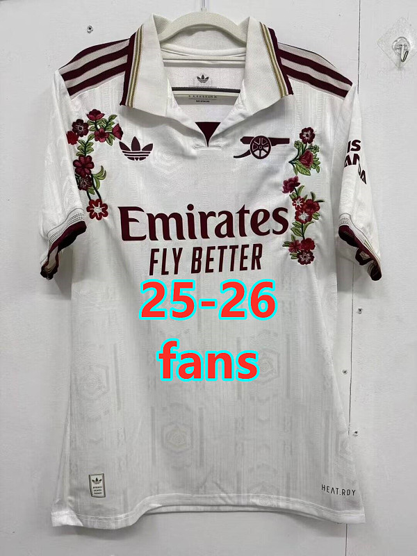 25-26 Arsenal Away Fans Embroidery Patterns Jersey S-4XL