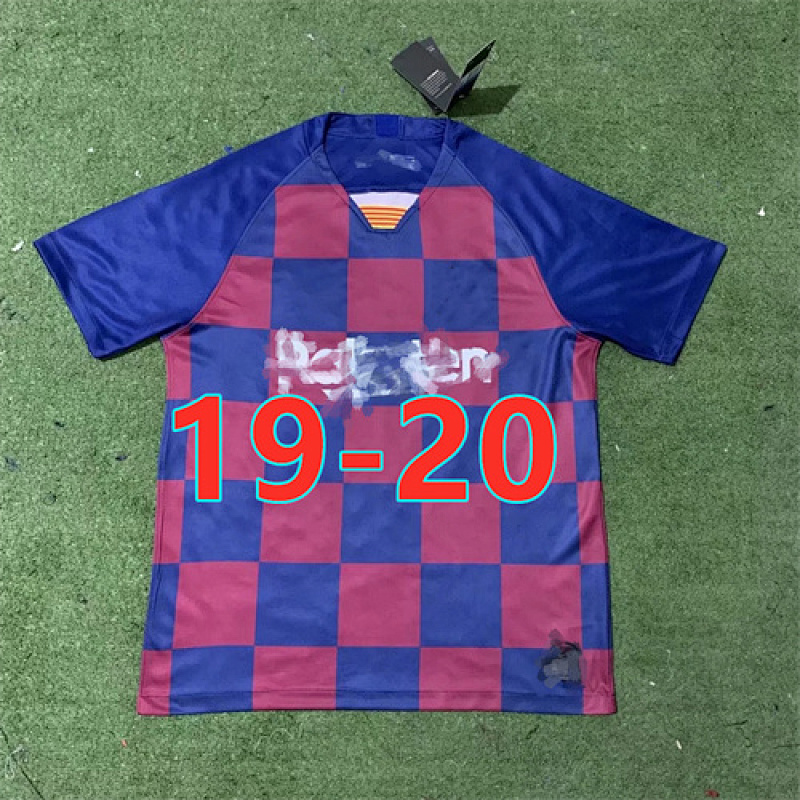 Barcelona Retro Fans Version 19-20 Home Jersey S-2XL