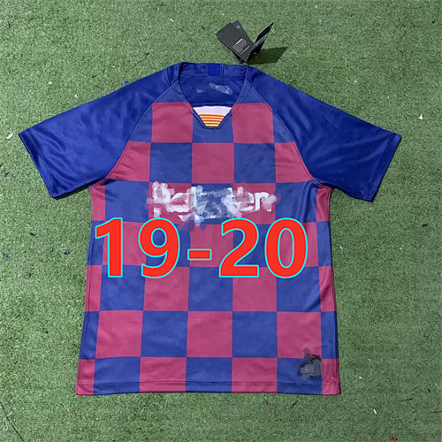 Barcelona Retro Fans Version 19-20 Home Jersey S-2XL