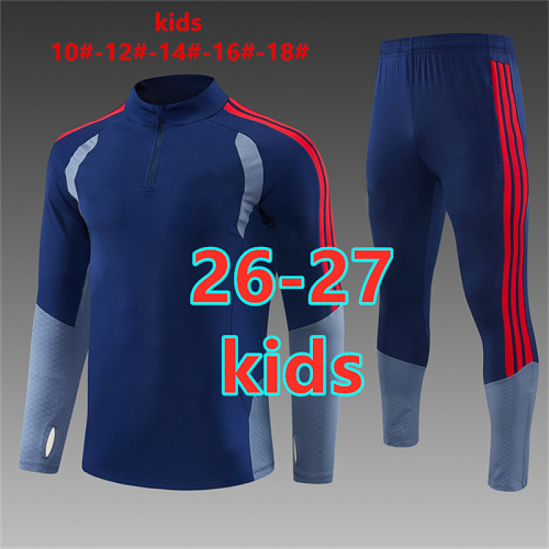 26-27 Bayern Kids Long Sleeve Tracksuit Kit 10- 18