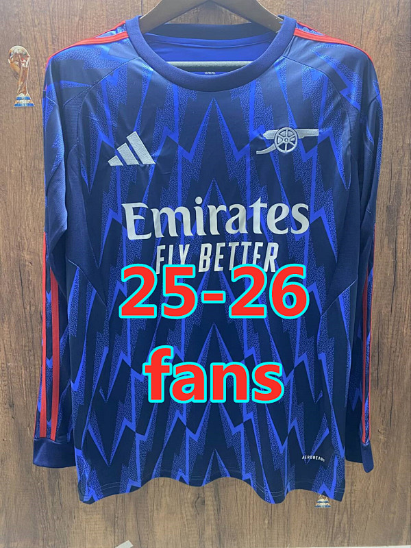 25-26 Arsenal Away Fans Version Long Jersey S-4XL