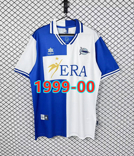 Alaves Home Retro Fans Version Jersey S-2XL