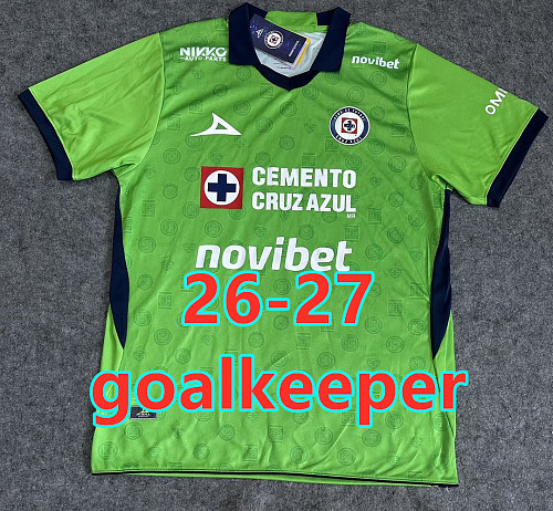 26-27 Cruz Azul Goalkeeper Fans Version Jersey S-4XL