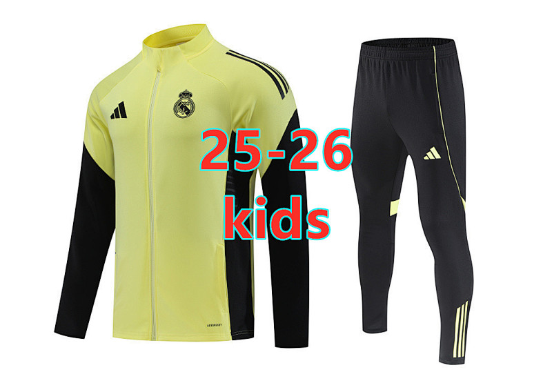 25-26 Real Madrid Kids Long Zipper Jacket 10 -18