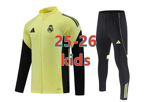 25-26 Real Madrid Kids Long Zipper Jacket 10 -18