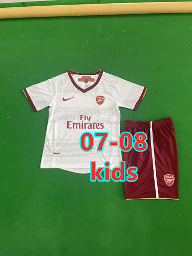 07-08 Arsenal Away Retro Kids Jersey+shorts Kit 16 -28