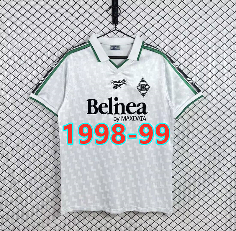 Monchengladbach Home Retro Fans Version Jersey S-2XL