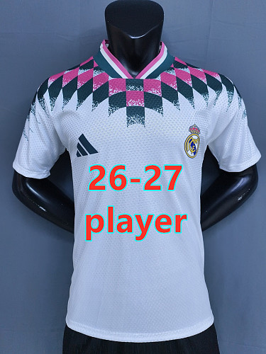 26-27 Real Madrid Retro Player Version Jersey S 3XL