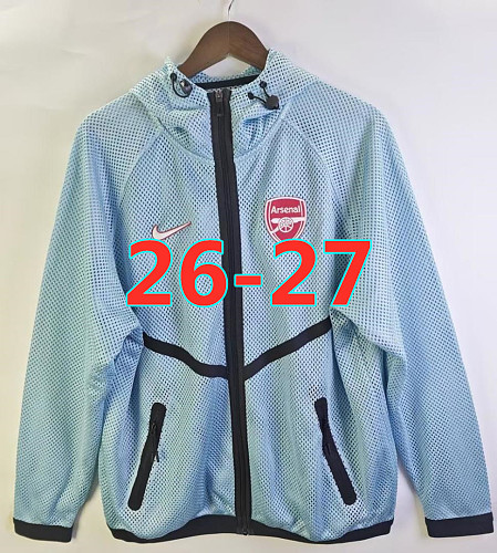 26-27 Arsenal Double Mesh Hoodie Entrance Uniform S-3XL