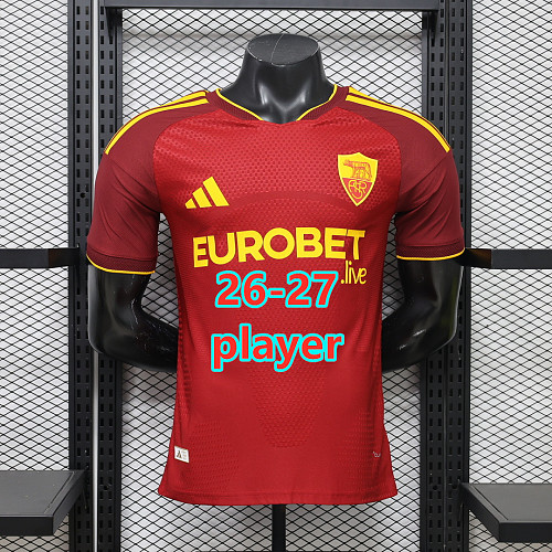 26-27 Roma Home Player Version Jersey S-2XL