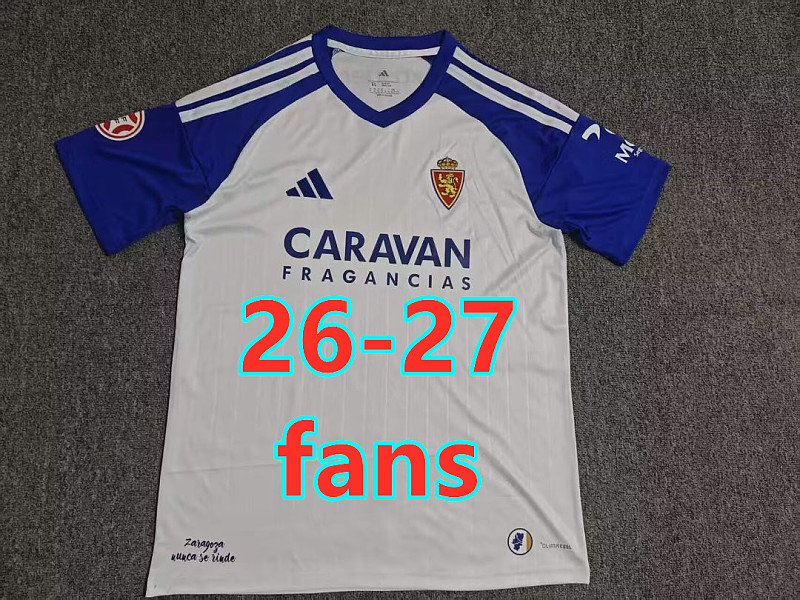 26-27 Zaragoza Home Fans Version Jersey S-4XL