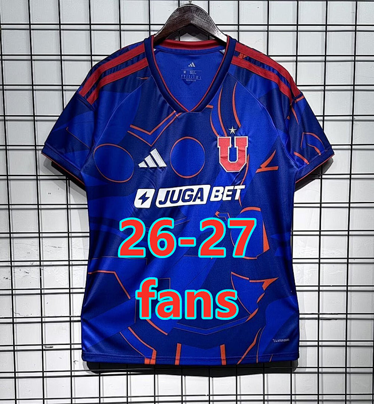 26-27 Universidad De Chile Home Fans Version Jersey S-4XL