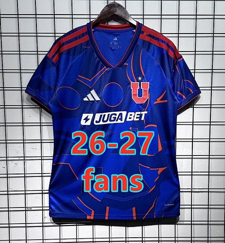 26-27 Universidad De Chile Home Fans Version Jersey S-4XL