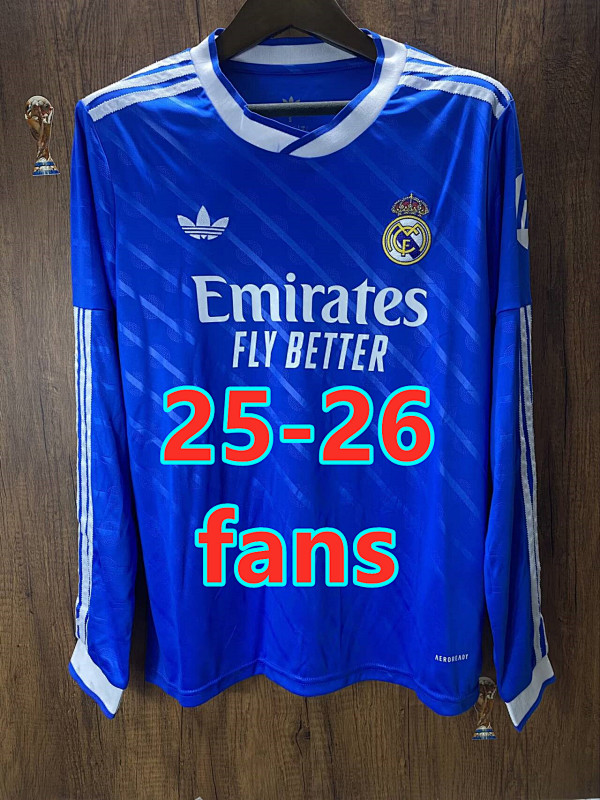 Fifa 25-26 Real Madrid Third Fans Long Jersey S-2XL