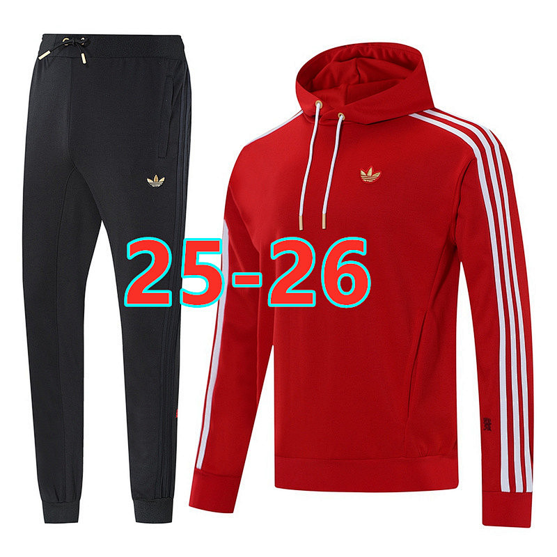 Adidas 25-26 A-D Long Zipper Hoodie Jacket S-2XL