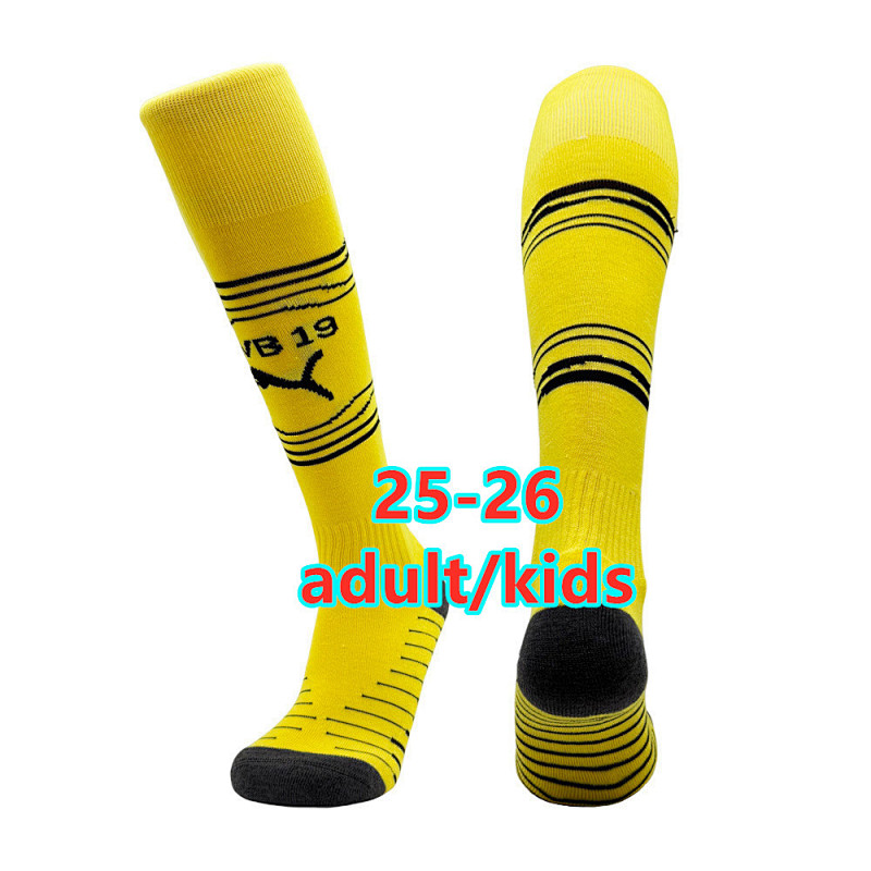 25-26 Dortmund Home Adult Kids Socks