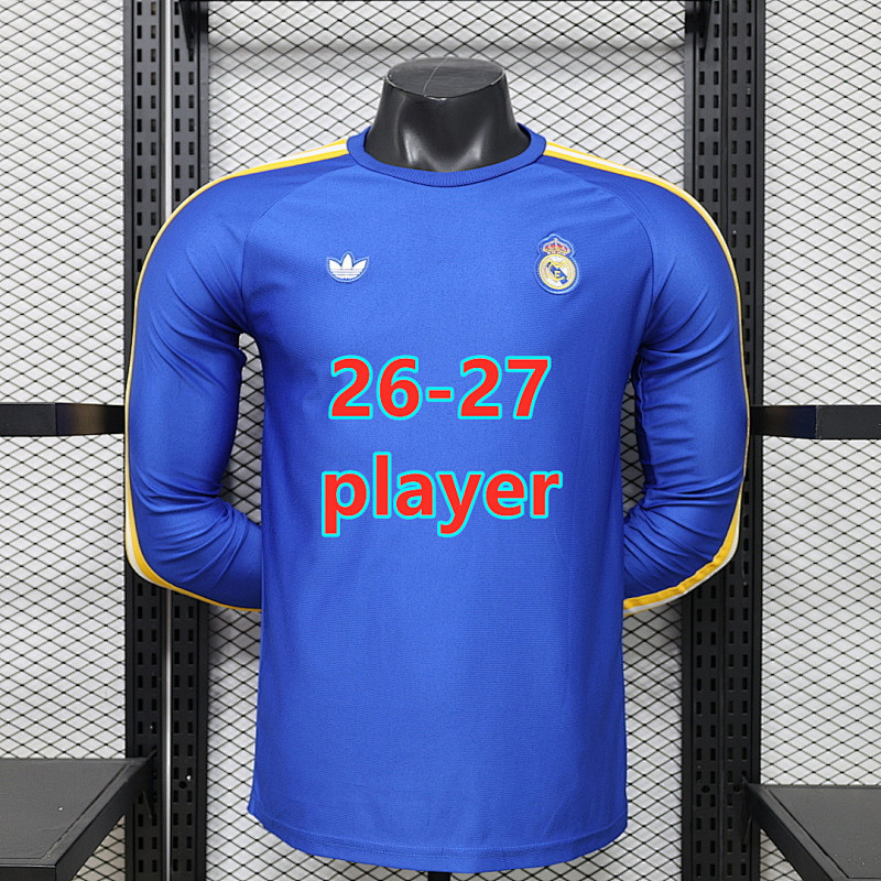 26-27 Real Madrid Retro Player Long Sleeve Jersey S-2XL