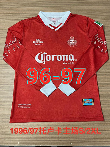 96-97 Toluca Home Retro Fans Long Sleeve Jersey S-2XL