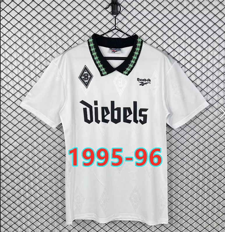 Monchengladbach Home Retro Fans Version Jersey S-2XL