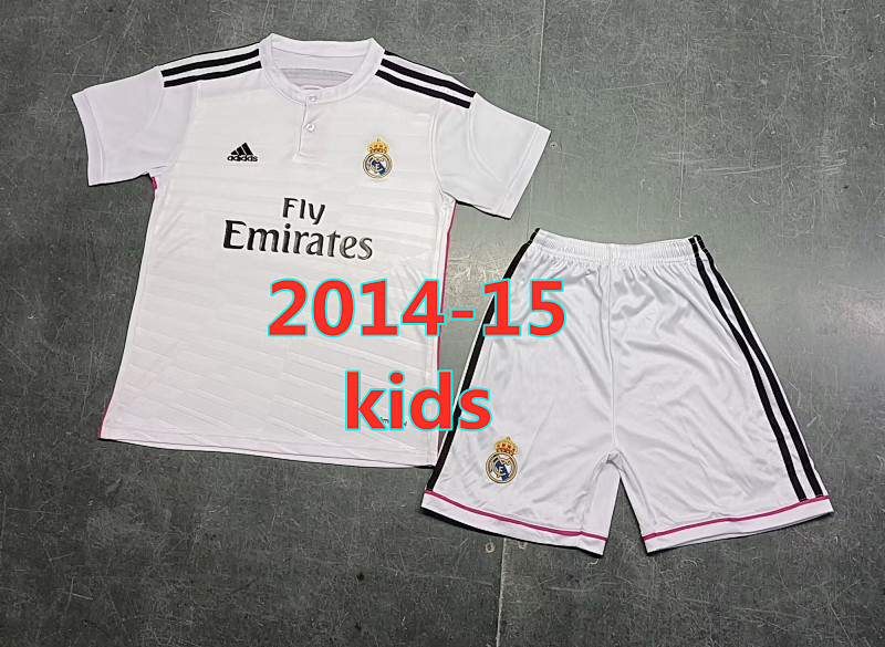 Real Madrid Home Retro Kids Jersey+shorts Kit 16 -28