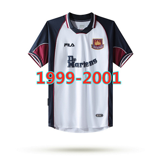 West Ham United Retro Away Jersey S-2XL
