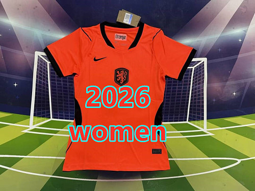 Netherlands Home Women Fans Version Jersey S-2XL