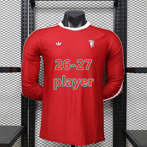 26-27 Manchester United Retro Player Long Sleeve Jersey S-3XL