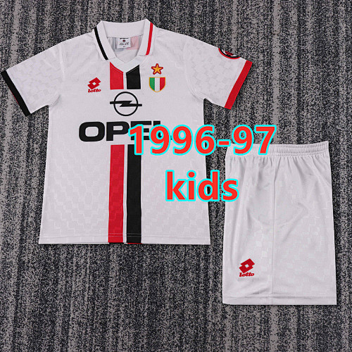 AC Milan Away Retro Kids Jersey+shorts Kit 16 -28 AC