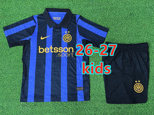 26-27 Inter Milan Home Kids Player Jersey+shorts Kit 16 -28