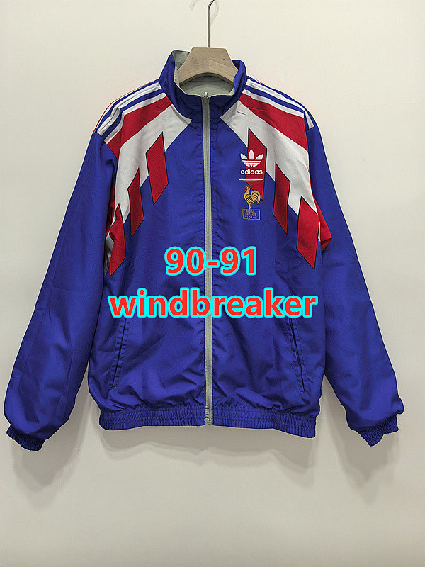 90-91 France Retro Reversible Windbreaker S-2XL