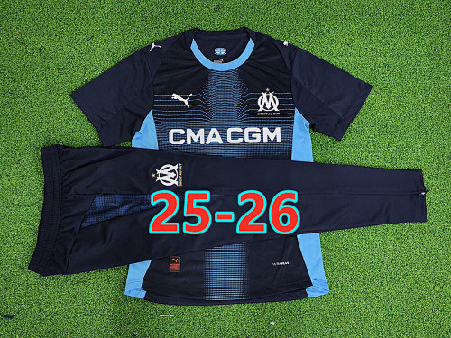 25-26 Marseille Player Short Sleeve+pants Kit S-2XL