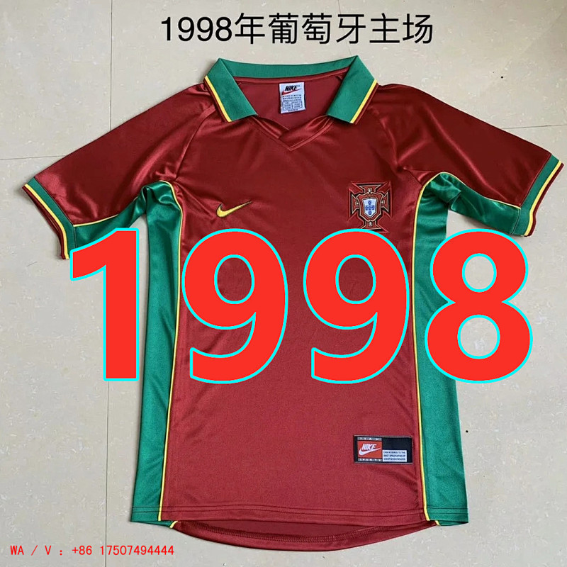 Portugal Retro TopThai Quality Home Jersey S-4XL
