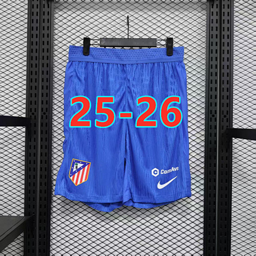 25-26 Atletico Madrid Home Player Version Shorts S-2XL