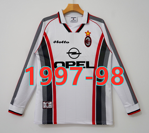 AC Milan Away Retro Long Sleeve Jersey S-2XL AC