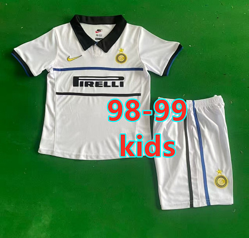 98-99 Inter Milan Away Retro Kids Jersey+shorts 16 -28
