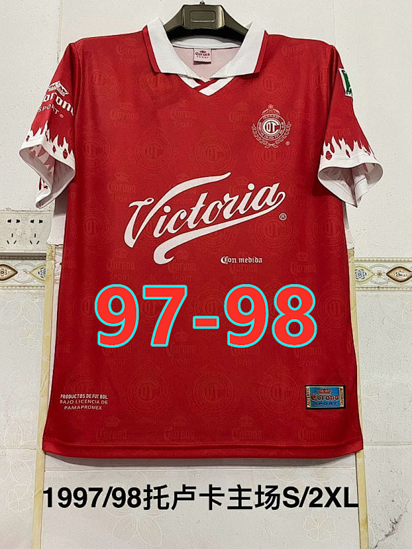 97-98 Toluca Home Retro Jersey S-2XL