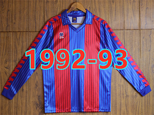 Barcelona Retro Home Long Sleeve Jersey S-2XL