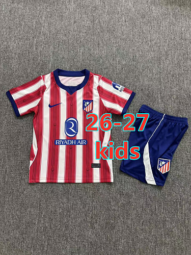 26-27 Atletico Madrid Home Kids Jersey+shorts Kit 16 -28