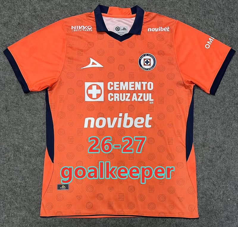 26-27 Cruz Azul Goalkeeper Fans Version Jersey S-4XL