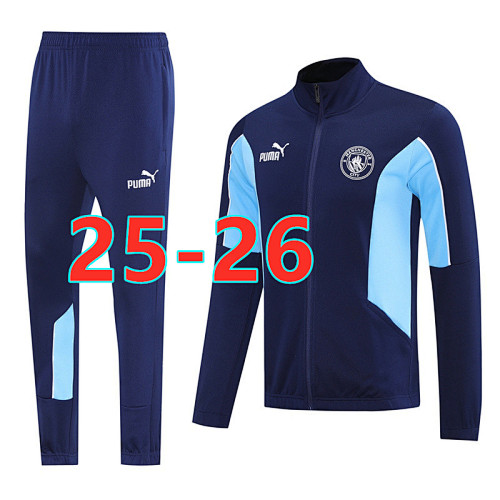25-26 Manchester City Long Zipper Jacket S-2XL
