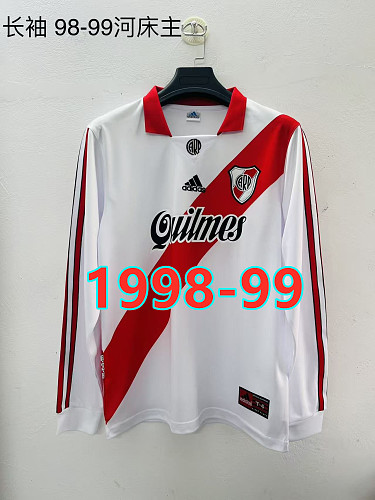 River Plate Home Retro Long Jersey S-2XL