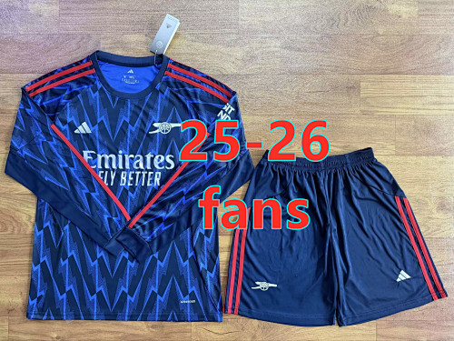 25-26 Arsenal Away Fans Long Jersey+shorts Kit S-2XL
