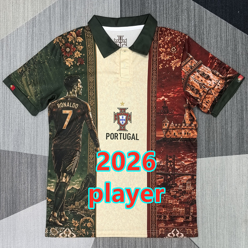 Portugal Anniversary Player Version Jersey S-4XL