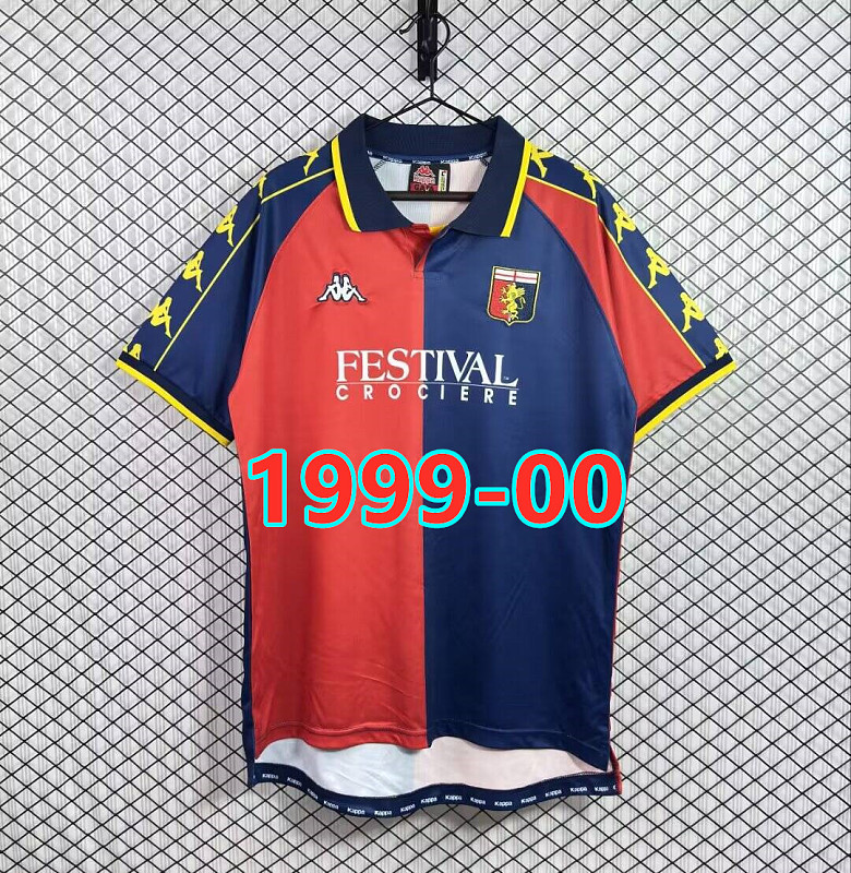 Genoa Home Retro Fans Version Jersey S-2XL