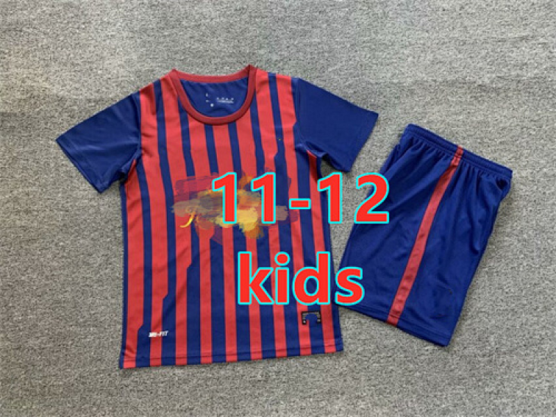 11-12 Barcelona Home Retro Kids Jersey+shorts Kit 16 -28