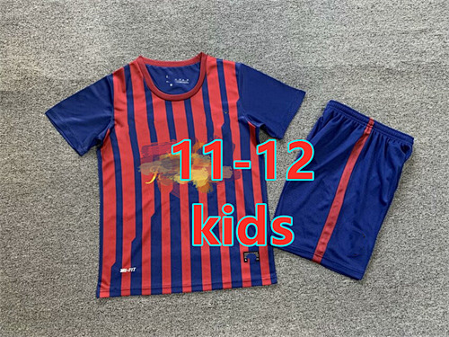 11-12 Barcelona Home Retro Kids Jersey+shorts Kit 16 -28