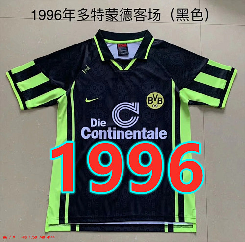 Dortmund Retro Away TopThai Quality Jersey S-2XL