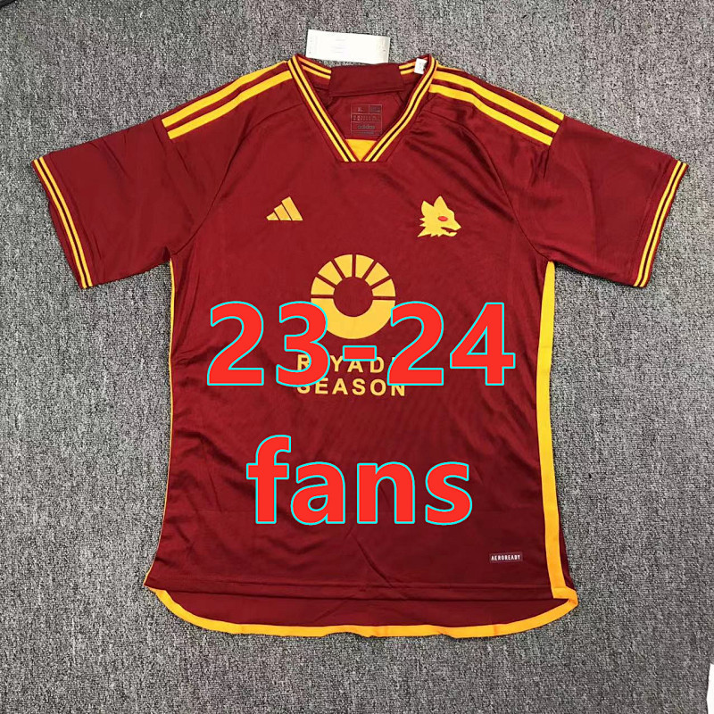 23-24 Roma Home Fans Version Jersey S-2XL